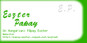eszter papay business card